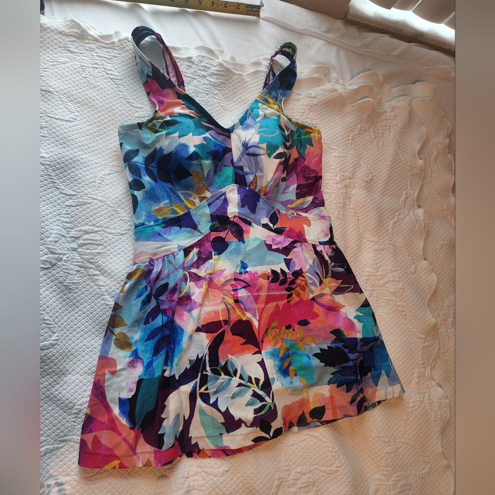 Colorful Floral Sleeveless Dress